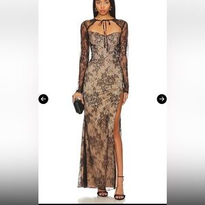 Katie May Persia Gown with Black Lace Overlay